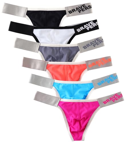 WINDAY Men's Briefs Soft Ice Silk Low Rise Bikini Briefs and Mesh Underwear