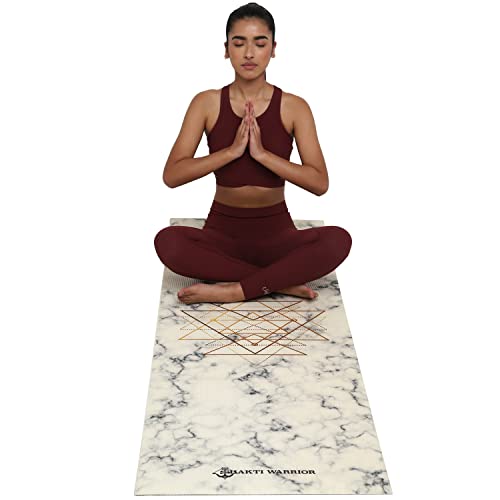 Image of Shakti Warrior Sacred Yoga Mat - Artist Designed, Premium Printed mats, Non Slip, Great for Regular & Hot Yoga, Pilates and Workout (72 inch x 24 inch x 5mm Thick)