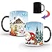 Tasse de Noël, Tasse à Café avec Motif Père Noël, Tasse à Café Avec Changement de couleur, Tasse à café le Bureau ,Tasse à Café thermochromique est un Cadeau de Noël pour la Famille et les Amis