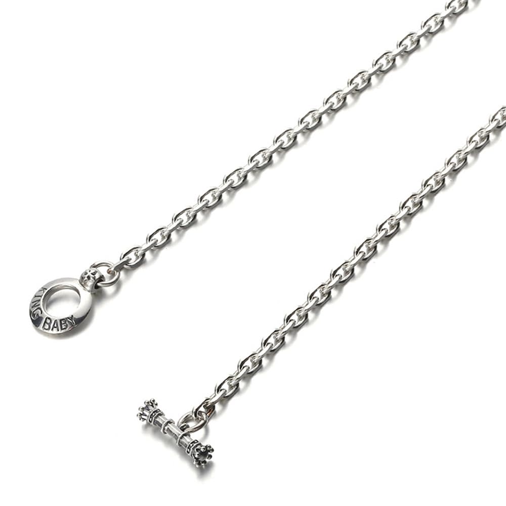 MęSki I Damski Naszyjnik Z łAńCuszkiem S925 Sterling Silver 4mm, Gotycki Naszyjnik Vintage