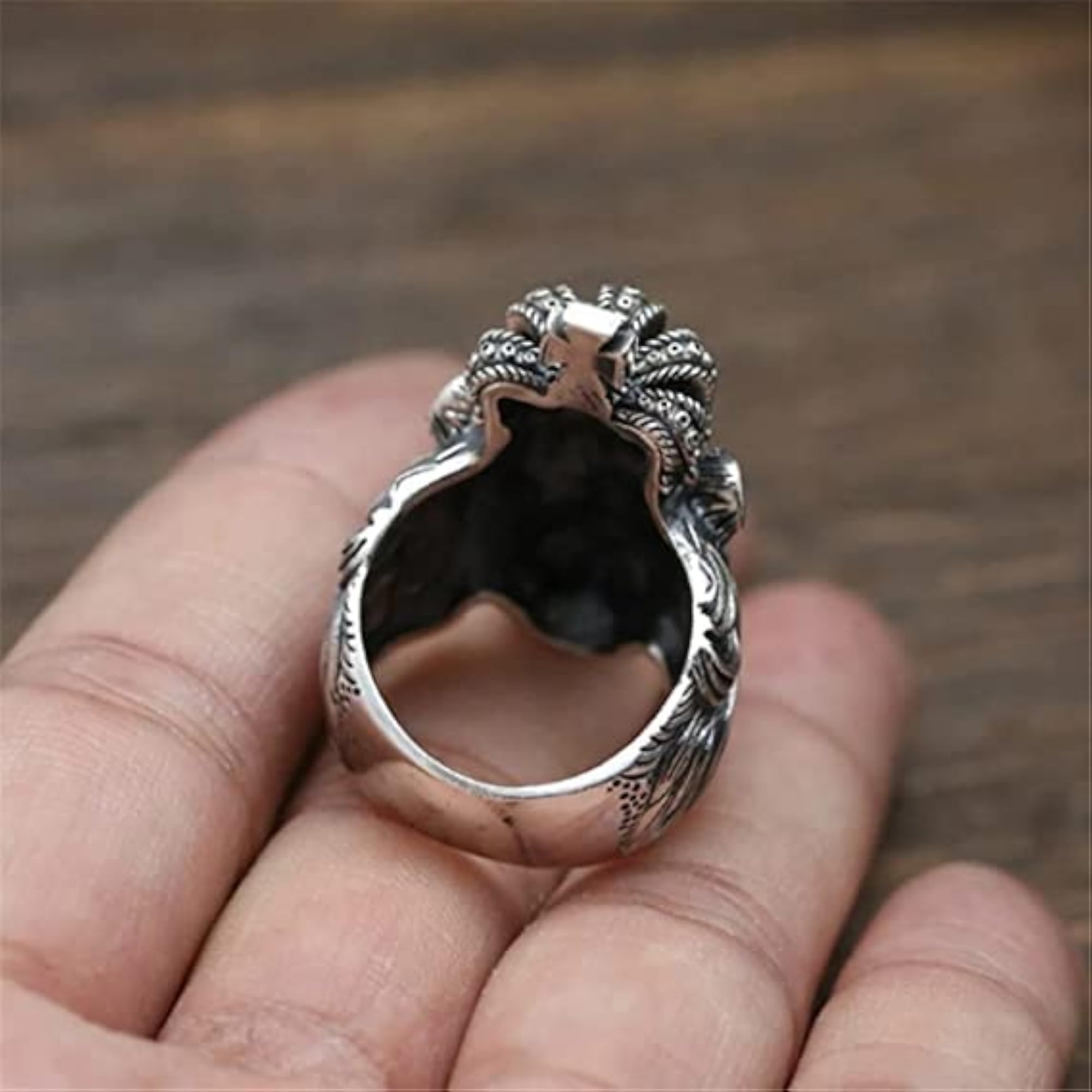 Men's Stylish Lion Ring, Unisex Stainless Steel Band