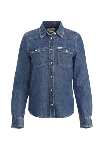 GUESS Camicia Manica Lunga in Jeans Gj Slim Denim W4YH35D5EI3 Blu Scuro Blu S