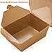 DEAYOU 35 Pack 110 Oz Paper Take Out Food Container, Large Kraft Lunch Meal Takeout Box, Disposable Brown Storage To Go Packaging, Leak and Grease Resistant Paperboard Fast Food Holder, Microwaveble