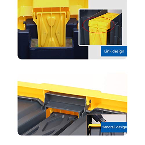 Mülleimer für den Außenbereich, Kunststoff-Mülleimer für den Außenbereich, große Kapazität, Pedal-Abfalleimer mit Deckel, großer kommerzieller Mülleimer mit Fußpedal für den Außenbereich, 11,8/17,9 G – Bild 4