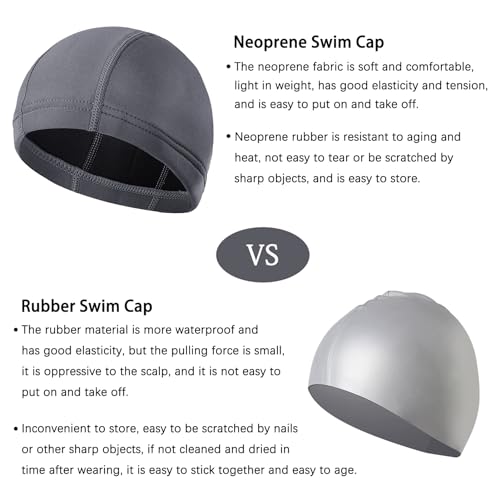 Image of DEHAI Neoprene Diving Hood Wetsuit Swimming Caps for Womens Mens Youth, 2mm 3mm Thermal Water Beanie Hat Keep Long Hair Dry for Curly Locs Braids