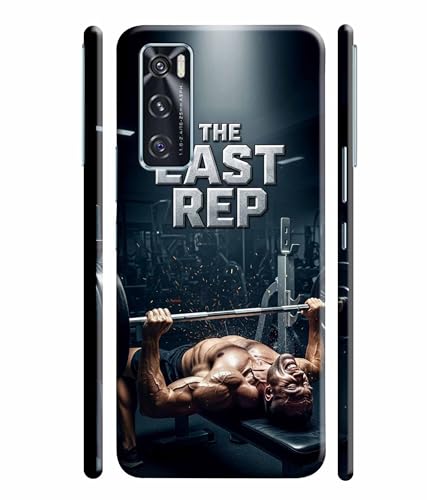 Image of Last Rep Gym Motivation Quotes Printed Hard Back Case Cover & Compatible for Vivo V20 SE (Multicolor) - D1808