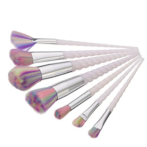 Professional Spiral Makeup Brushes Foundation Eyebrow Eyeliner Blusher Cosmetic Beauty Brush (7Pcs)