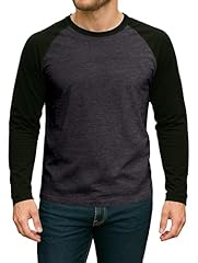 Charcoal Grey & Black - Mens Raglan Lgs