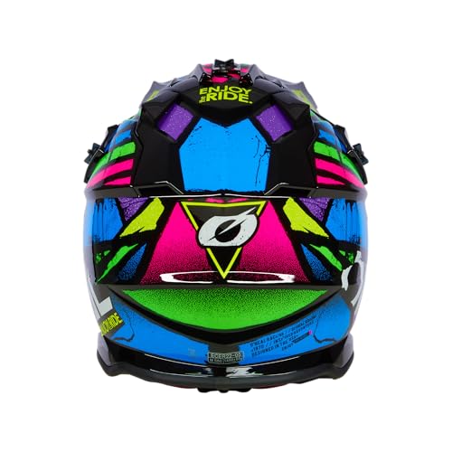 Miniatura 3 de O Neal Casco De Motocross Mx Carcasa De Abs, Norma De Seguridad Ece 22.06, Aberturas De Ventilación Para Una Refrigeración Óptima Casco 2srs Glitch V.23 Adulto Multi Talla L 59 60 Cm