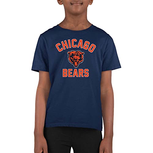 Team Fan Apparel NFL Youth Gameday Football T-Shirt, Lightweight Tee, Tagless Sports Gear, Boys and Girls Apparel (Chicago Bears - Navy, Medium)