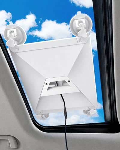 MEKEET for Starlink Mini Suction Cup Mount for Window – Strong Grip & Vibration-Proof –with Starlink Mini Sunroof Mount to Secure Stable Signal for Star Link on Cars Yachts RVs Travel (White)