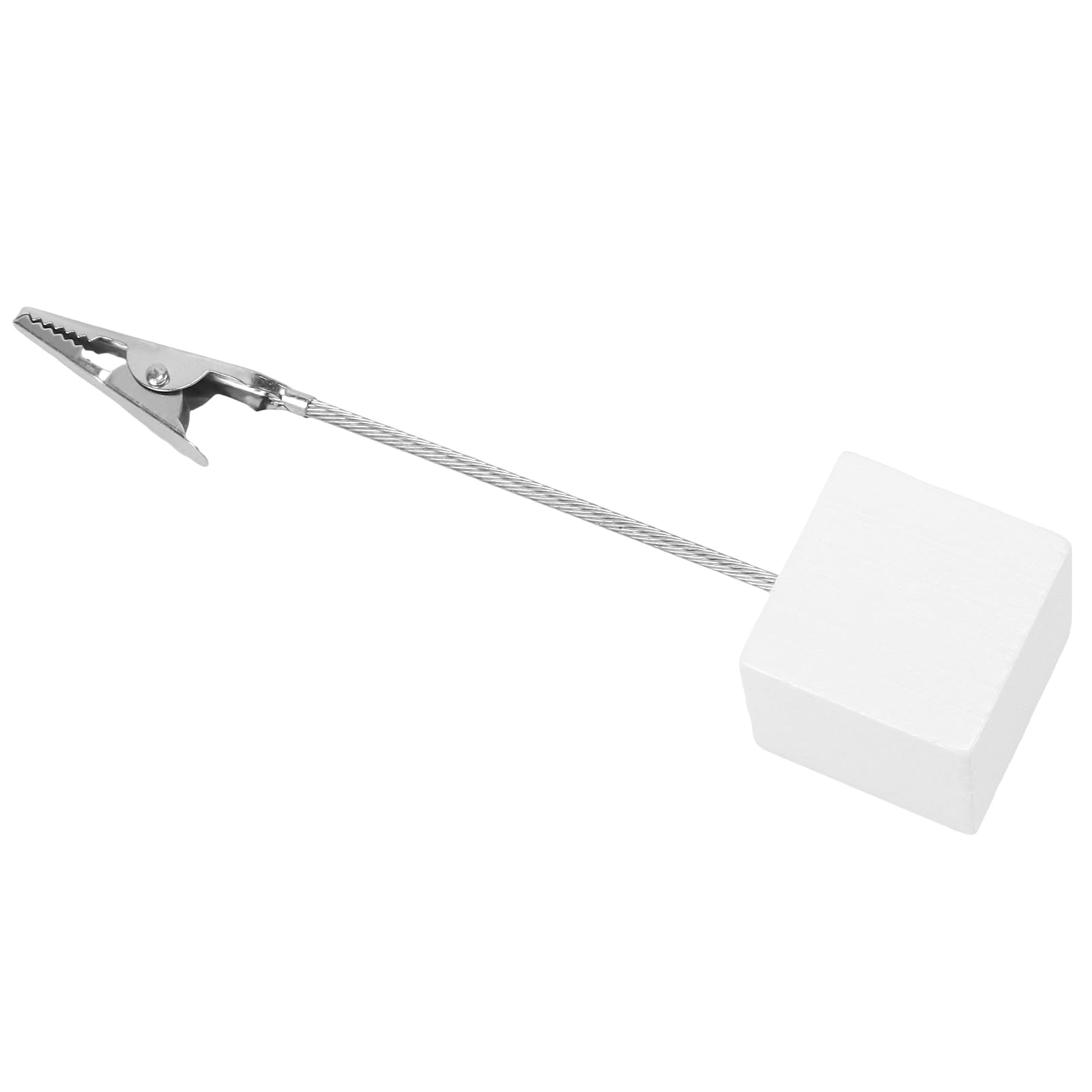 SINJEUN 40 sztuk drewnianych uchwytów na zdjęcia z klamerkami 2,5 x 11,5 cm memo clip stojak biała drewniana podstawa na zdjęcia i notatki