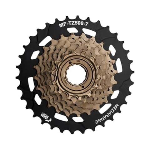 Zenlux MF-TZ500 6/7 Speed Bicycle Multiple Freewheel Cassette 14-28T 14-34T for MTB Road Cycling Bike Replacement Accessories Sprocket (7-Speed 14-34T) Cover