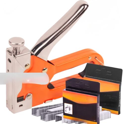 Grampeador Tapeceiro 4-14mm + 1200 Grampos Ferramentas Profissional(Gramp+2200 Grampos- Sparta)