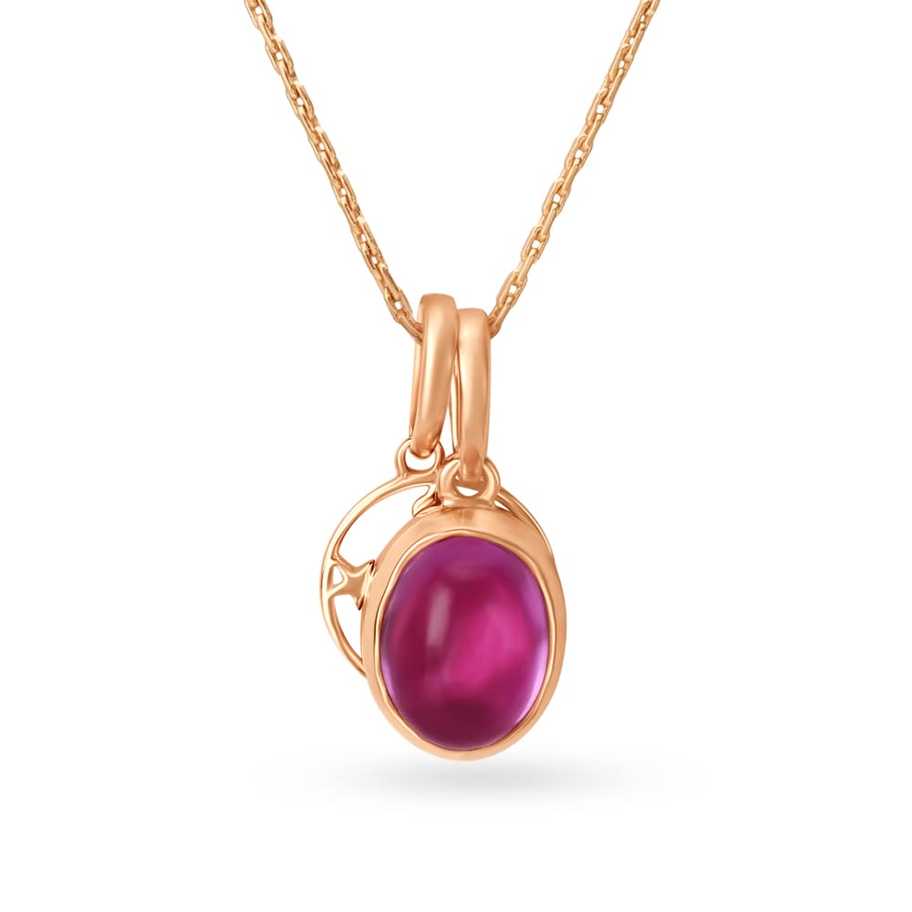 Mia by Tanishq Charming 14kt Libra Birthstone Gold Pendant