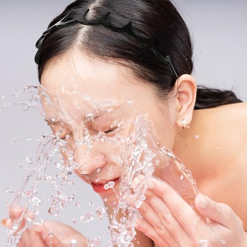 Zickzack Haarreif 4 Stück Haifischzahn Haarkamm Haarband Gewellte Kunststoff Stirnband Make Up Haarreif für Sport Fitness Tägliches für Damen Und Mädchen (Schwarz/Leopard)