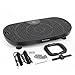 Vibration Plate Exercise Machine Pro - For Full Body Workouts - 7 Programs & 180 Speed Levels - Vibration Fitness Trainers with Bluetooth & Transport Wheels - Includes Push-Up Bars & Resistance Bands