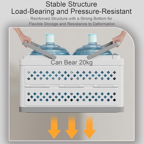 Large Collapsible Laundry Basket with Handles, Portable Plastic Bin for Dirty Clothes, Towels, and Toys Storage - Versatile Laundry Organizer for Home and Travel