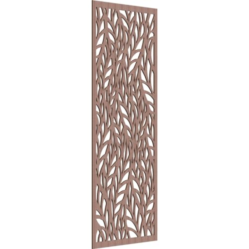 Image of Ortonville Decorative Pierced Fretwork Wood Wall Panels, 35 3 /8 inchW x 89 3 /8 inchH x 3 /8 inchT, Walnut