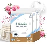 Natulim - Detersivo in strisce per lavatrice (150 lavaggi) - Include effetto morbidi, ecologico, anallergico, Zero Waste, Made in EU - Set pulito e morbido senza sporcare il pianeta (Fragranza Floral)