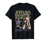 Jotaro Kuju Side Profile Portrait with Stars Colorful Anime T-Shirt