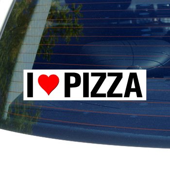 GRAPHICS & MORE I Love Heart Pizza - Window Bumper Sticker