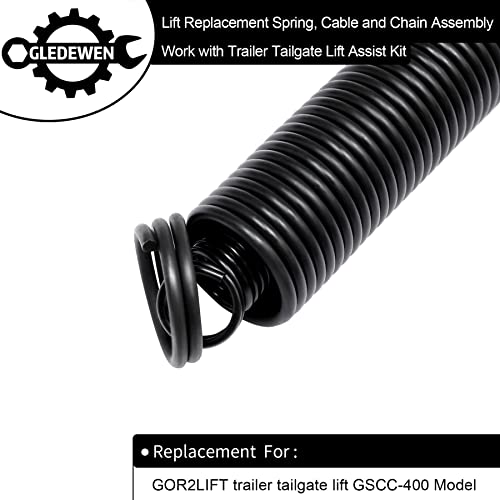 Conjunto de mola de substituição de elevação, cabo e corrente (1 peça), compatível com o kit de assi