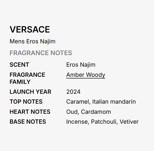Eros Najim by Versace for Men - Parfum Spray Sample Vial , 0.03 Fl Oz - image 2