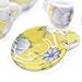 Odoria 1/12 Miniature Porcelain Tea Set 8Pcs Dollhouse Decoration Accessories, Yellow