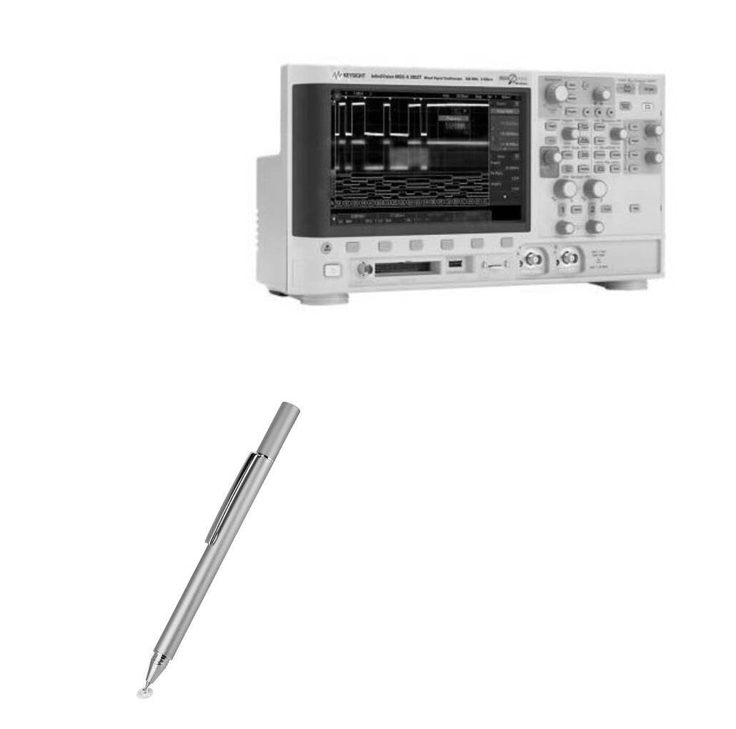 BoxWave Stylus Pen Compatible with Keysight MSOX3052T - FineTouch Capacitive Stylus, Super Precise Stylus Pen - Metallic Silver