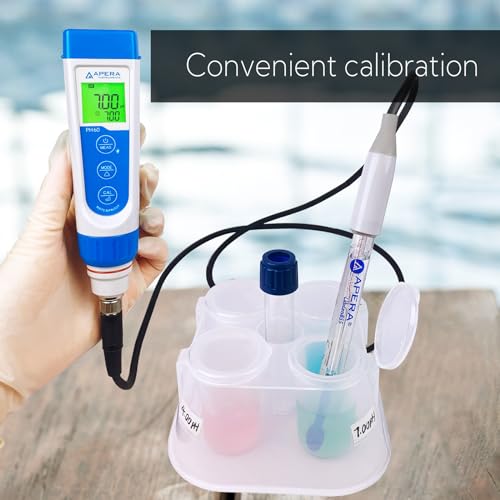 Image of Apera Instruments PH60-VS Handheld pH Meter Tester Kit with LabSen 855 ATC pH Electrode for Lab-Grade pH Measurement of Viscous Liquid Samples