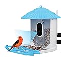 SVBONY SC101 Smart Bird Feeder with HD Camera, AI Bird Identification,High Resolution, Live Stream via WiFi, Auto Capture Videos,Weatherproof, Outdoor Backyard Feeder