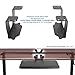 VIVO Steel Dual Spacer Brackets for Under Desk Keyboard and Mouse Slider Tray, Height Track Spacer Mount Fitting Desk Frames up to 3.2 inches, Brackets Only, MOUNT-SPACER01