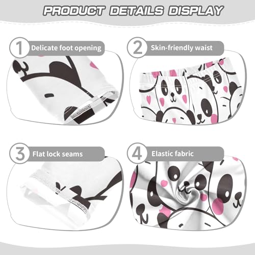 Toddler Girls Leggings Printed Yoga Pants Leggings Panda Heads for Kids3