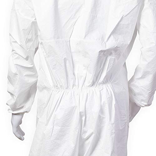 SafeComfort Einweg-Chemikalienschutzanzug Modell H | PSA Kat. III Typ 5b/6b - partikeldicht und bedingt sprühdicht - Infektionsschutz nach EN 14126 (XL)