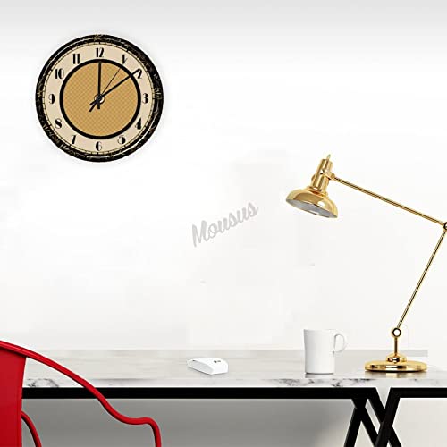 Modern Round Wall Clock Circular Art Deco Style Wooden Wall Clocks For Kitchen, Office, Retro Hanging Clock, 12 Inch #TOP2