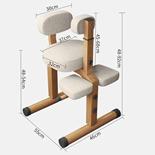 Kneeling Chair - Height Adjustable Stool for rt, Balance Seat for Writing and Learning (Grey)