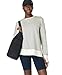 Sweaty Betty Women's After Class Longline Crewneck With Side Slit Sweatshirt, Lily White Stripe, Large