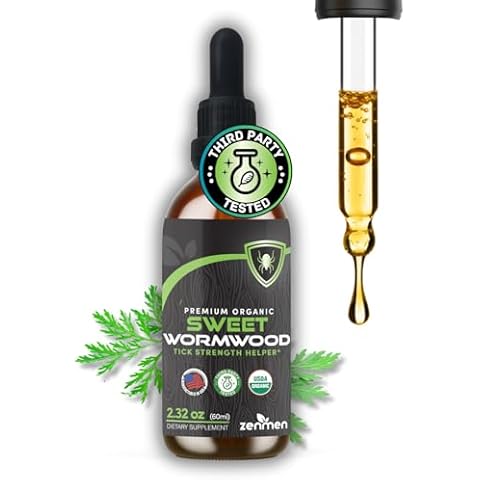 Zenmen Organic Sweet Wormwood (Artemisia Annua) Tincture - Immune Support and Source of Antioxidants - Thujone Free - 2.32 oz / 60ml, Vegan, Manufactured in The USA Cover