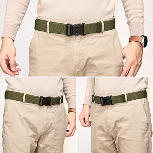 Tactical Belt, Stretch Nylon Web Gun Belt Quick Release Work Belt For Hiking Hunting Pants4