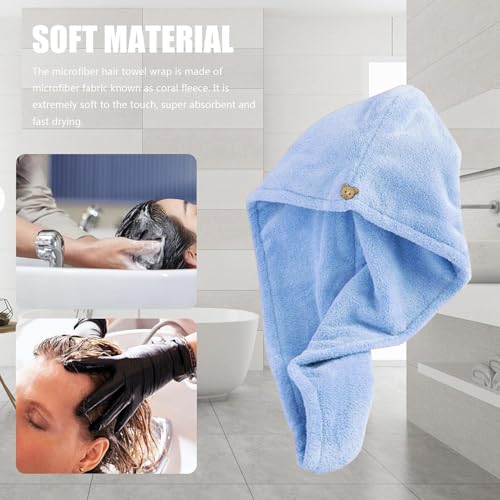 Toalha de cabelo em Microfibra ultra absorvente, Turbantes cabelo para cabelos molhados, Proteção An