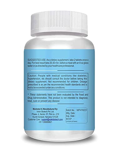 Image of Vokin Biotech TopViz Eye Care Supplement to Improve Vision, Blue Light & Digital Guard (Lutein, Zeaxanthin) - 60 Vegetarian Tablets (Pack of 4)