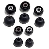 Final Audio Black Silicone Eartips Fits 1More, AKG, Audio-Technica, Beats by Dre, Campfire Audio, Empire Ears, Sony (5-Pairs, Multi)