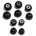 Final Audio Black Silicone Eartips Fits 1More, AKG, Audio-Technica, Beats by Dre, Campfire Audio, Empire Ears, Sony (5-Pairs, Multi)