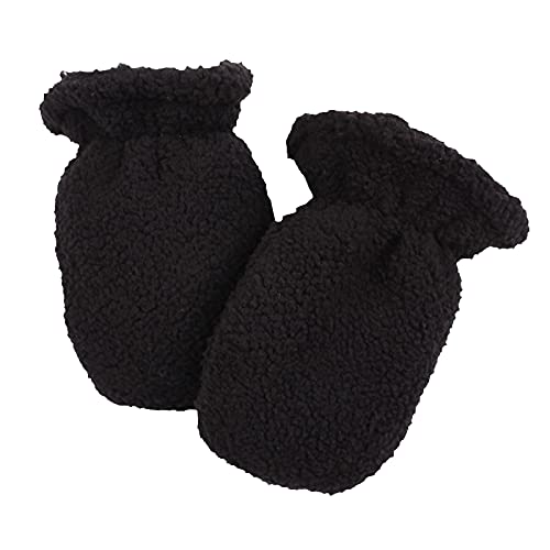 Zsedrut 1 Pairs Kids Winter Glove Fleece Lined Baby Girl Mittens Warm Toddler Boys Gloves (Black, S) #TOP24