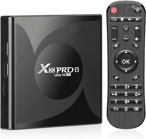 Android 13.0 TV Box, 4GB 64GB Android TV Box, RK3528 Quad-Core