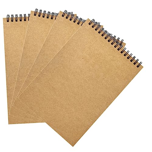 Cahier à Cuir Lot de 4 Carnet de Notes pour Structurer vos Idées