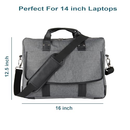 eBigValue Laptop Bag 14 Inch, Business Laptop Bags for Men Messenger Bag Briefcase Office Bag for Men Women Laptop Water Resistant 14 Inch Laptop Bags for Travel College Work Bag3