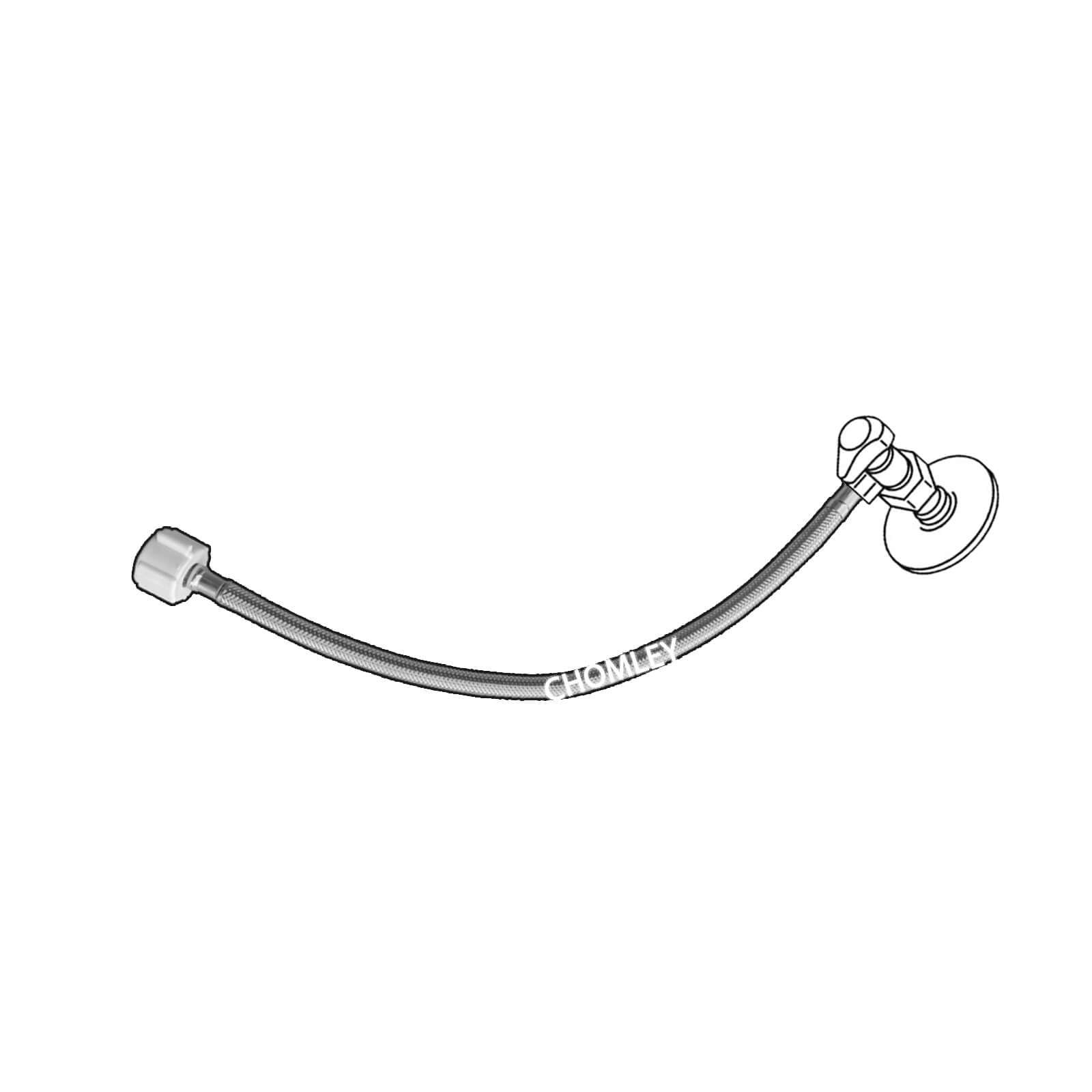 Línea de suministro de inodoro de 3/8 a 7/8, manguera de conector de inodoro de acero inoxidable de 16 pulgadas para reemplazo de manguera de suministro de inodoro
