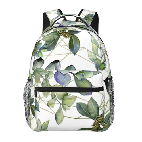 Sac à dos léger eucalyptus vert grand compartiment urbain et loisirs